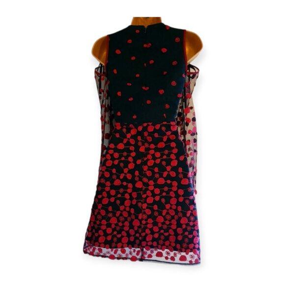 XS Foxiedox Embroidered Cut-Out Shoulder Dress - Picture 2 of 7